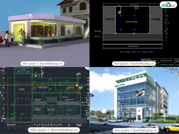 4 bản vẽ AutoCAD thiết kế showroom cửa hàng được bạn đọc quan tâm nhiều