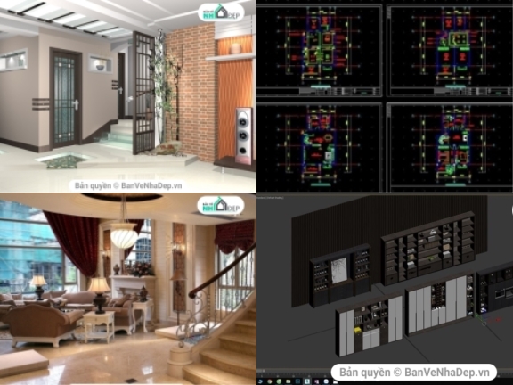 4 file miễn phí nội thất biệt thự
