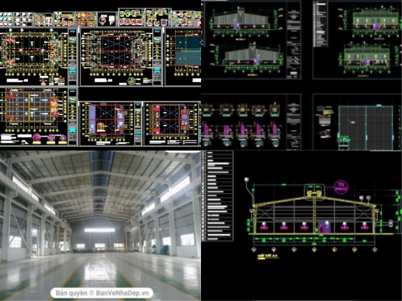 5 file AutoCAD nhà xưởng công nghiệp cực kì chi tiết, đặc biệt phù hợp với các bạn kỹ sư trẻ chưa có kinh nghiệm học tập và nghiên cứu thêm