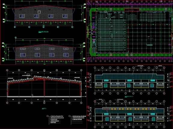 5 file AutoCAD nhà xưởng đầy đủ và cực kì chi tiết