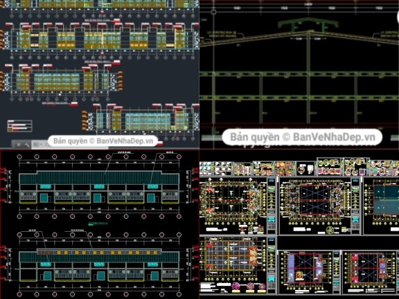 6 mẫu nhà xưởng công nghiệp có đầy đủ các bản vẽ chi tiết xây dựng hạng mục kết cấu