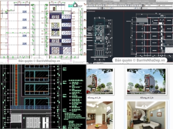 8 Bản vẽ CAD Full kiến trúc, kết cấu,... được tải nhiều nhất