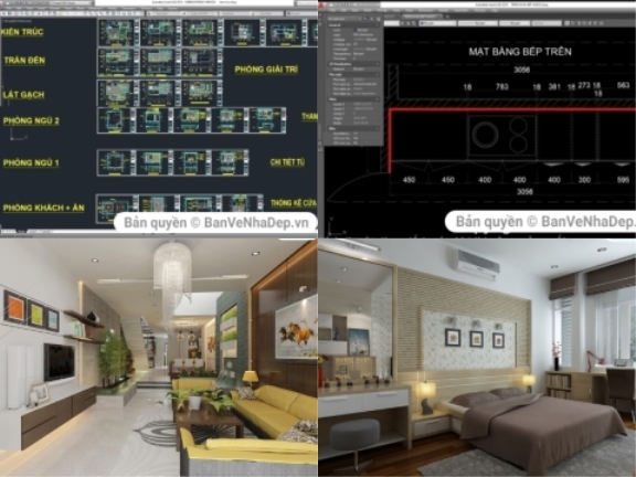 8 mẫu bản vẽ Autocad Thiết kế thi công triển khai đầy đủ chi tiết