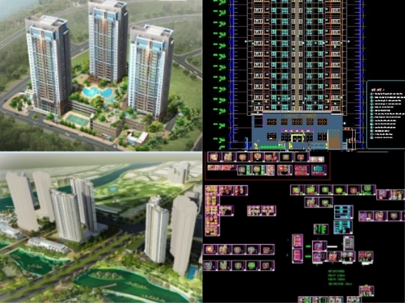 Bộ 10 file cad chung cư download nhiều 2019