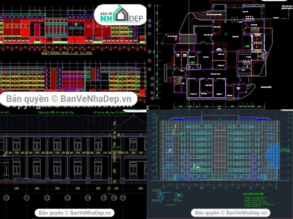 Bộ 8 bản vẽ Cad bệnh viện đồng giá 10k + giảm 10%