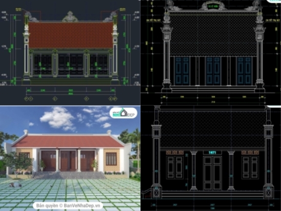 Chọn lọc 5 bản vẽ Autocad nhà thờ họ cực chất lượng