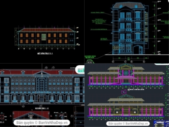 Chọn lọc 6 bản vẽ Autocad ủy ban nhân dân siêu chất lượng