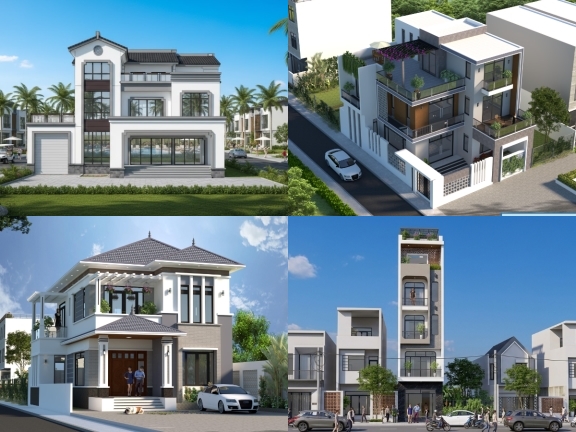 Tổng hợp file sketchup mẫu biệt thự nhà phố hiện đại