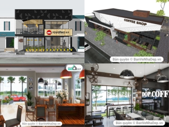 Top 10 mẫu Sketchup cửa hàng, quán cafe được bạn đọc tải về và tham khảo nhiều