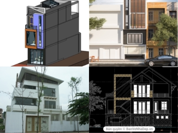 Top 4 Mẫu 3DMAX Nhà Phố 3 Tầng Siêu Đẹp Tải Nhiều Nhất