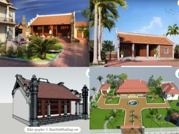 Top 4 Model Sketchup nhà thờ họ đẹp download nhiều 2019