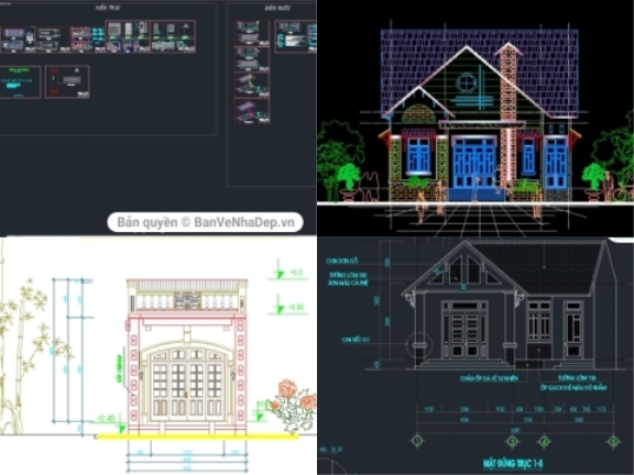 Top 5 Bộ Hồ Sơ Thiết Kế AUTOCAD Nhà Phố 1 Tầng Siêu Chất Lượng