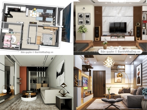 Top 5 model Sketchup nội thất chung cư chất lượng nhất