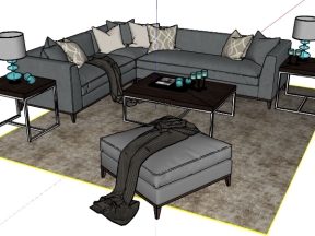 2 mẫu nội thất dựng 3d su sofa phòng khách