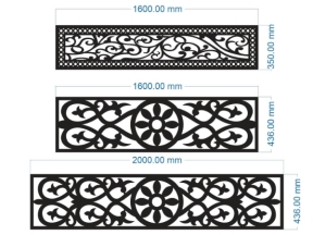 2 thiết kế bản vẽ lan can cnc dxf