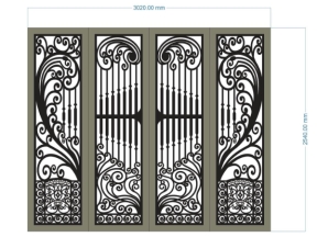 2 thiết kế cổng 4 cánh cnc siêu hót hiện nay