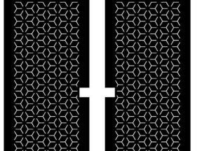 2 vách bông tuyết có lỗ tay cnc