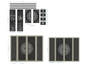 3 kích thước cổng 4 cánh cnc