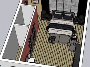 3d sketchup nội thất phòng ngủ model .skp