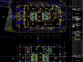 Autocad kiến trúc chung cư 25 tầng 4 hầm kích thước xây dựng 32x60m