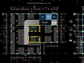 Autocad kiến trúc tòa nhà chung cư 11 tầng + hầm (kích thước 25x29m)