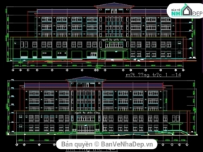 Autocad thiết kế bệnh viện quân y 17 đà nẵng (full kiến trúc)