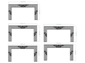 Autocad thiết kế cnc hàng rào 5 kt dxf