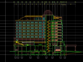 Autocad thiết kế hotel park hayatt 10 tầng 57x90m