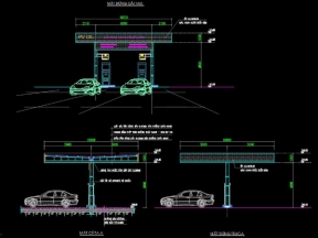 Autocad thiết kế kiến trúc, kết cấu, điện nước dự toán cây xăng