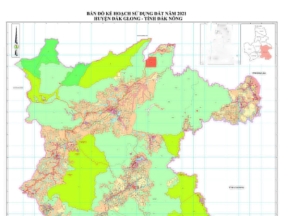 Bản đồ quy hoạch sử dụng đất huyện đăk glong, đắk nông
