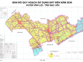 Bản đồ quy hoạch sử dụng đất huyện vĩnh lợi, bạc liêu