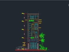 Bản vẽ autocad kiến trúc, kết cấu nhà phố 3.5 tầng kích thước 4.2x20.8m