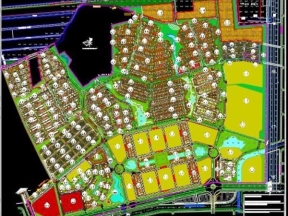 Bản vẽ Autocad quy hoạch khu nhà ở Mỹ Phước 3 (ecolakes) kích thước 220 ha