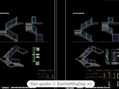 Bản vẽ autocad thiết kế cầu thang hạng mục kết cấu
