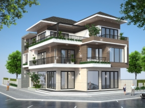 Bản vẽ biệt thự 3 tầng 10.5x17m (full hồ sơ thi công kiến trúc, kết cấu, điện nước)