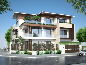 Bản vẽ Biệt thự đẳng cấp 13.5x17m (full hồ sơ thi công kiến trúc, kết cấu, điện nước autocad và PDF)