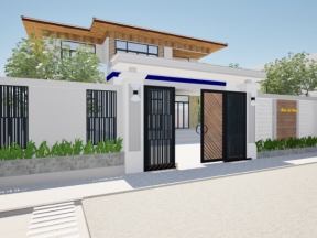 Bản vẽ Biệt thự hai tầng 15x12.7 m2 file kiến trúc và 3d