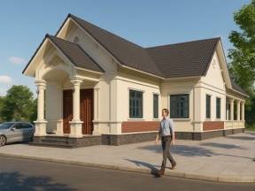 Bản vẽ Biệt Thự Mái Thái 8x17.5m 