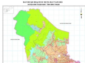  Bản vẽ cad bản đồ quy hoạch sử dụng đất hàm thuận nam, bình thuận