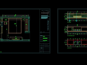 Bản vẽ CAD bổ chi tiết nội thất nhà phố phong cách hiện đại