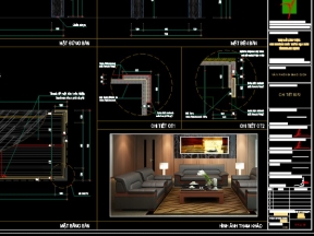 Bản vẽ CAD bổ nội thất chi tiết văn phòng ngân hàng giao dịch