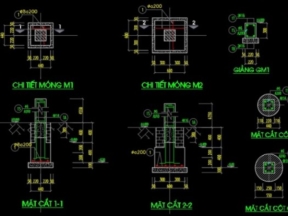 Bản vẽ cad cad cổng làng văn hóa 