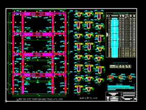 Bản vẽ cad chia sẻ đồ án bê tông 2 đầy đủ đầy đủ hướng dẫn tính toán dành cho các bạn sinh viên chuyên ngành xây dựng