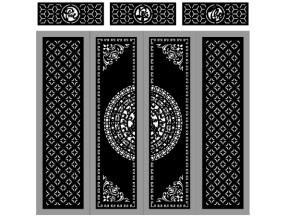  bản vẽ cad cổng 4 cánh phúc lộc thọ