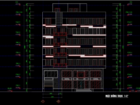 Bản vẽ cad công trình thương mại dịch vụ và công trình công cộng 17.4x20.7m