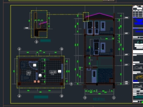  bản vẽ cad file cad kiến trúc nhà ở 3 tầng 4.7x20m (kiến trúc)