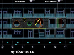 Bản vẽ CAD full thi công trường mầm non Nam Tiến