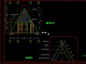 Bản vẽ cad homestay diện tích 7.9x13m