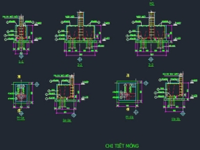 Bản vẽ cad kết cấu biệt thự 3 tầng 11.3x15.9m