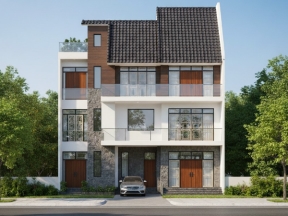 Bản vẽ CAD kiến trúc kết cấu biệt thự khủng 15x15m